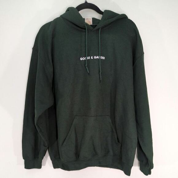 Goose‎ & Gander Mens Green Pullover Hoodie Kangaroo Pocket Athleisure Size L - Picture 1 of 6